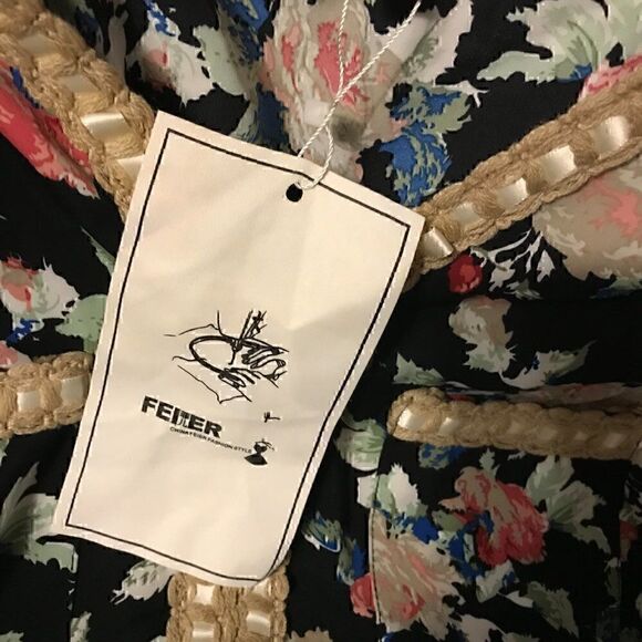 V neck Single-breasted Long-sleeved Floral Chiffon Shirts XL - Picture 10 of 12